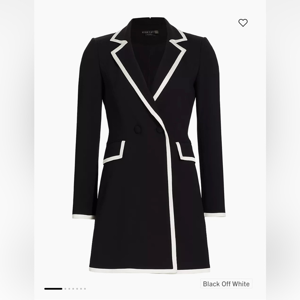 NWT Alice and Olivia Kyrie tuxedo dress